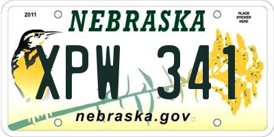 NE license plate XPW341