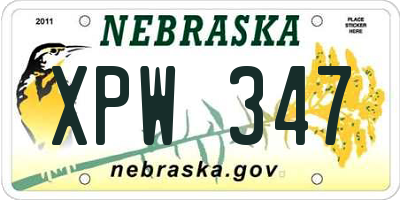 NE license plate XPW347