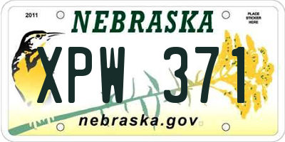 NE license plate XPW371