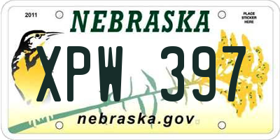 NE license plate XPW397