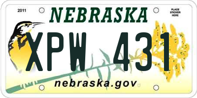 NE license plate XPW431