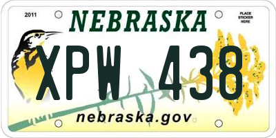 NE license plate XPW438