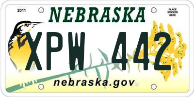 NE license plate XPW442