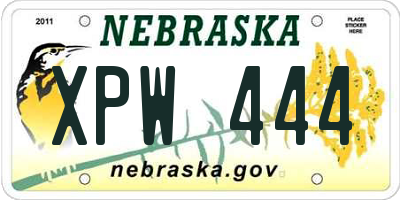 NE license plate XPW444