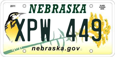 NE license plate XPW449