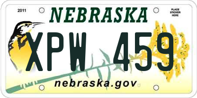 NE license plate XPW459