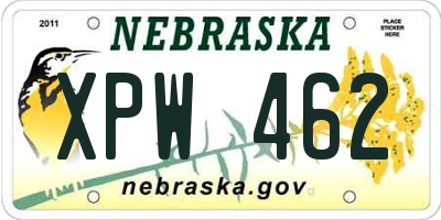NE license plate XPW462