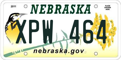 NE license plate XPW464