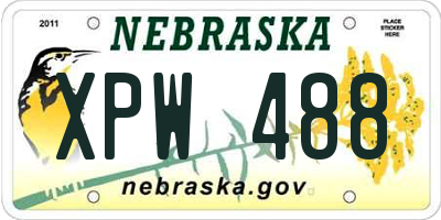NE license plate XPW488
