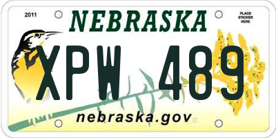 NE license plate XPW489