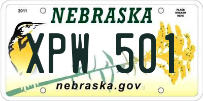NE license plate XPW501