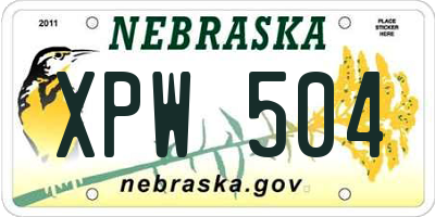 NE license plate XPW504
