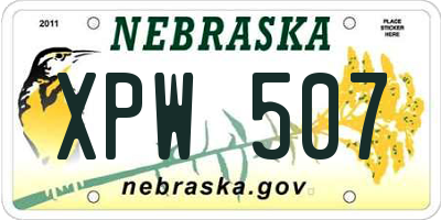 NE license plate XPW507