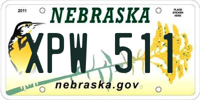 NE license plate XPW511