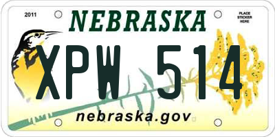 NE license plate XPW514