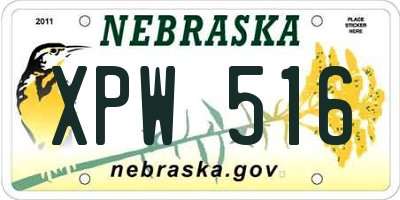 NE license plate XPW516