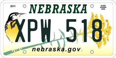 NE license plate XPW518