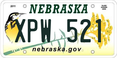 NE license plate XPW521