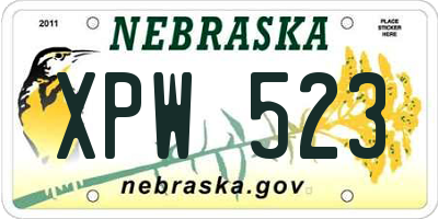 NE license plate XPW523