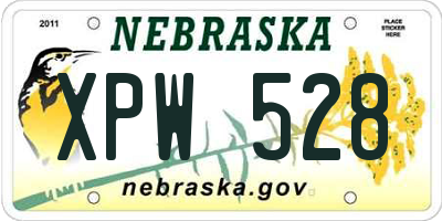NE license plate XPW528