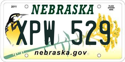 NE license plate XPW529