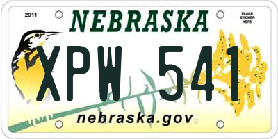 NE license plate XPW541