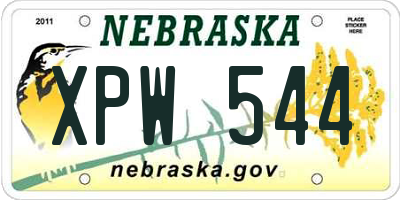 NE license plate XPW544