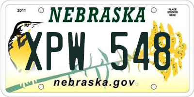 NE license plate XPW548