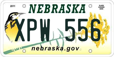 NE license plate XPW556
