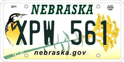 NE license plate XPW561