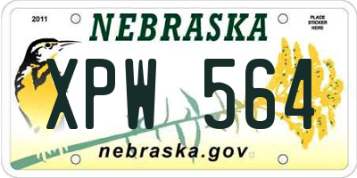 NE license plate XPW564
