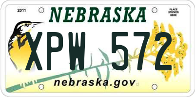 NE license plate XPW572