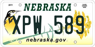NE license plate XPW589