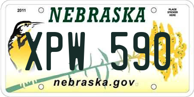NE license plate XPW590