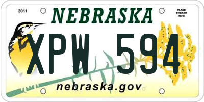NE license plate XPW594