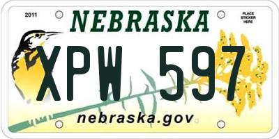 NE license plate XPW597