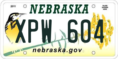 NE license plate XPW604