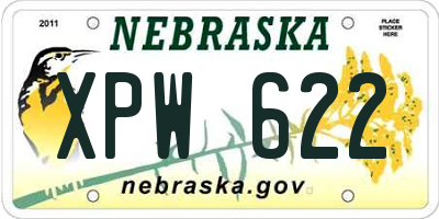NE license plate XPW622