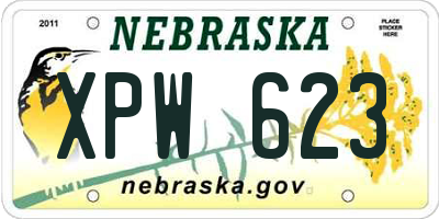 NE license plate XPW623