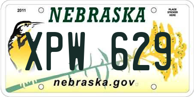 NE license plate XPW629