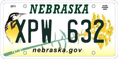 NE license plate XPW632
