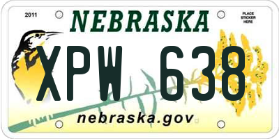 NE license plate XPW638