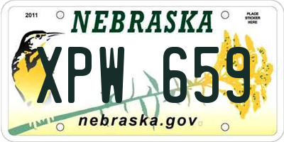 NE license plate XPW659