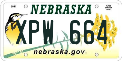 NE license plate XPW664