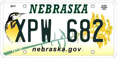 NE license plate XPW682