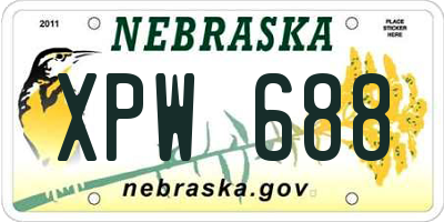 NE license plate XPW688