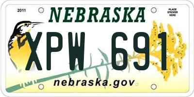 NE license plate XPW691