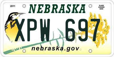 NE license plate XPW697