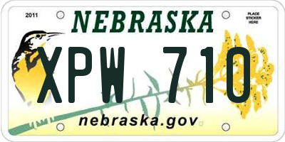 NE license plate XPW710