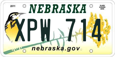 NE license plate XPW714
